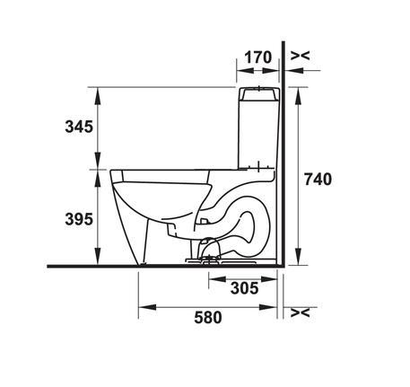 Bồn cầu một khối Starck 2 588.46.401